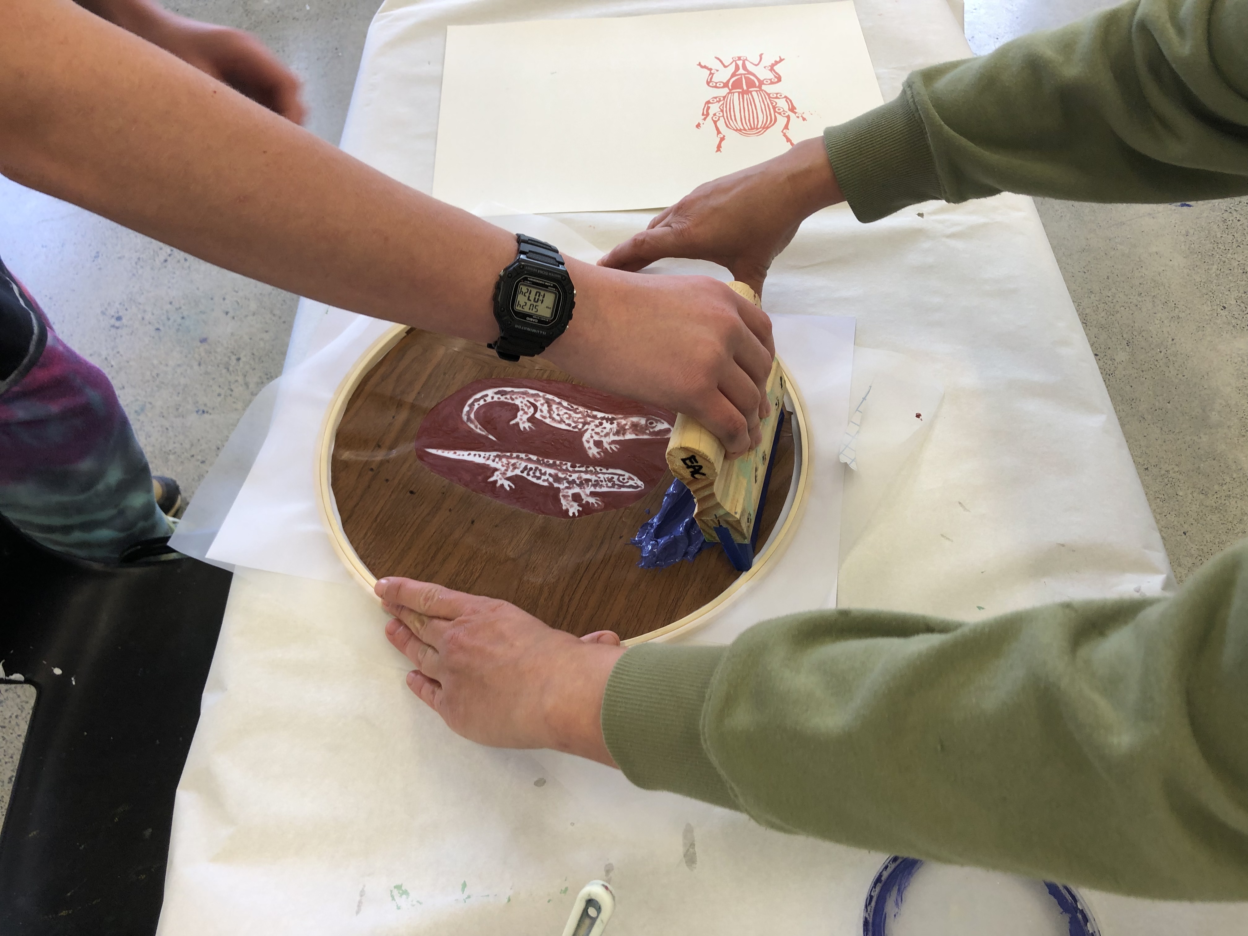 Screen Printing Workshop Using Screen Filler with Talia Russell